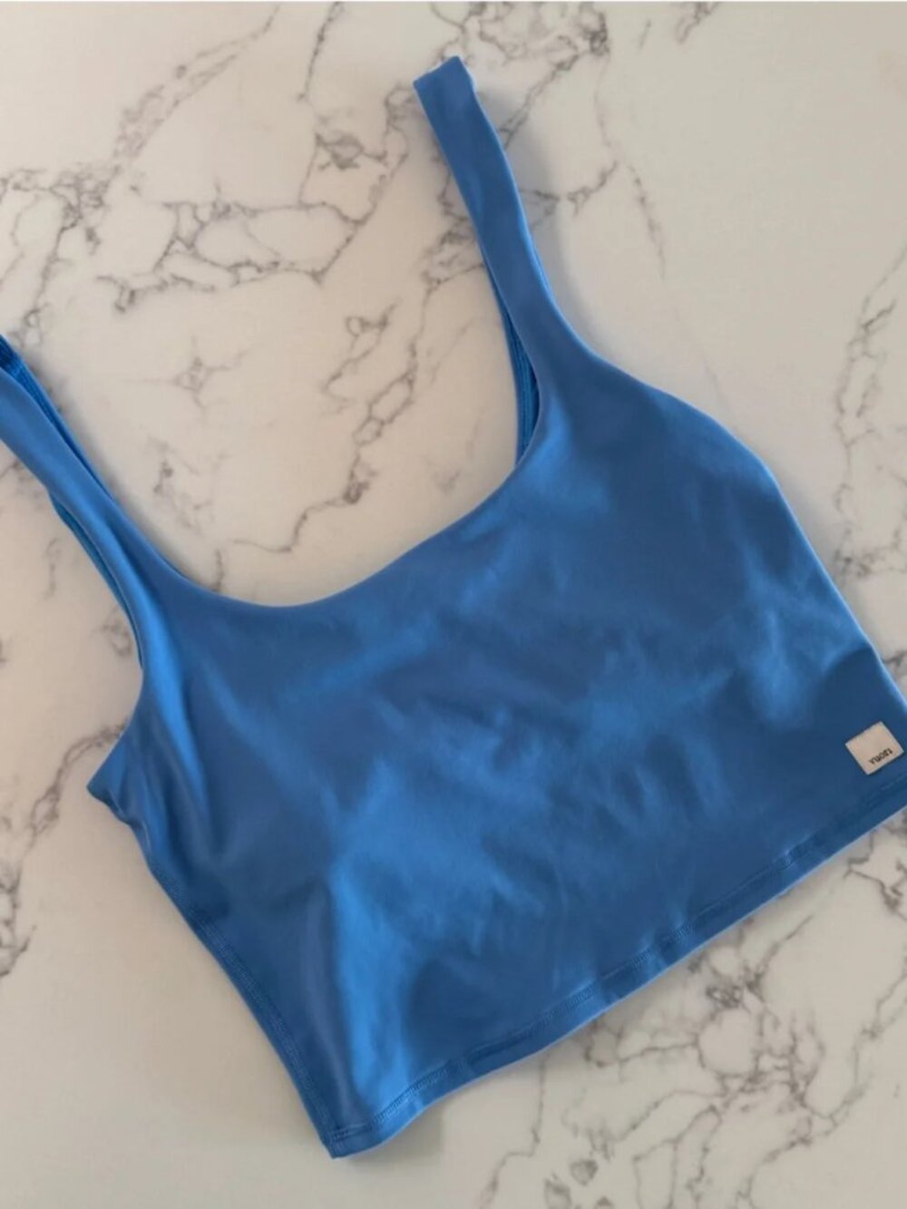 Vuori Daily Crop Tank - Baltic Blue - Size Small - Picture 2 of 5